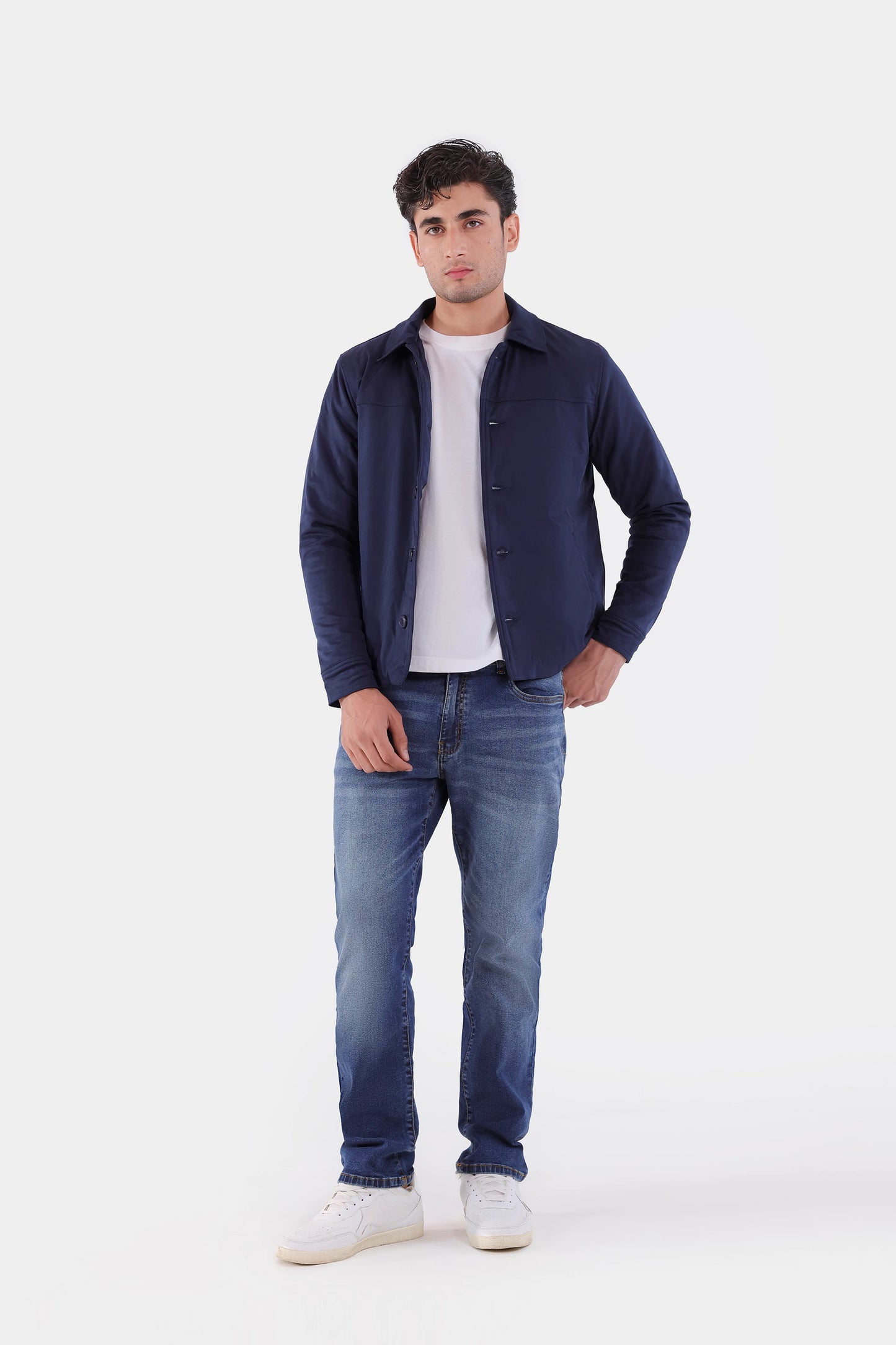 Faux Suede Button Down Jacket - Cougar Clothing