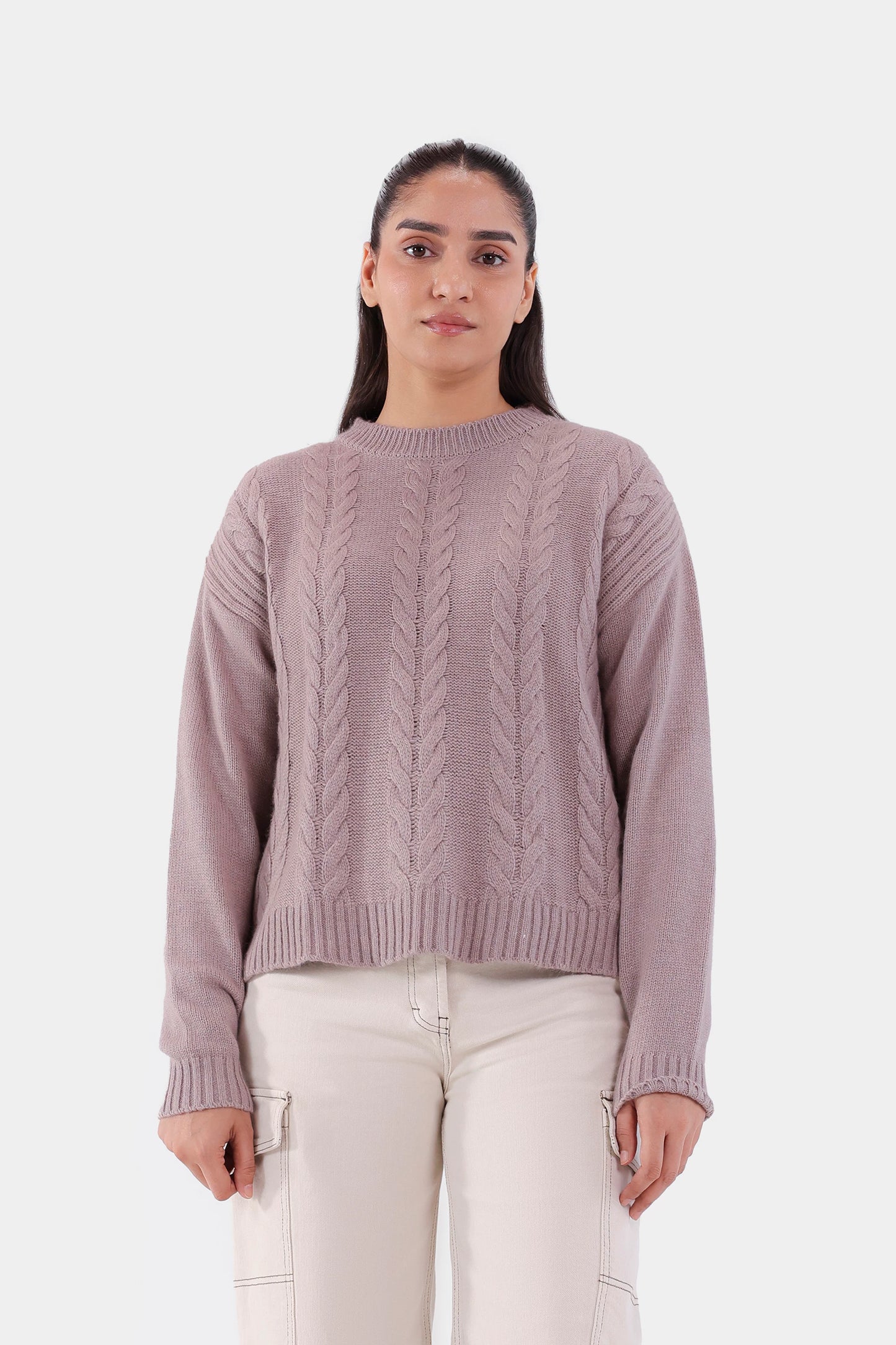 Cable Knit Sweater - Cougar Clothing