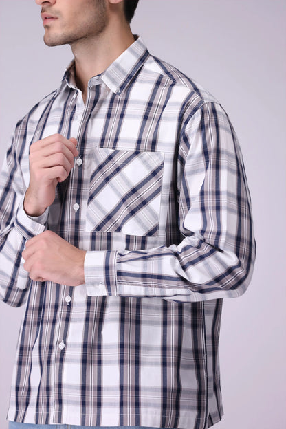 Baggy Fit Check Shirt - Cougar Clothing