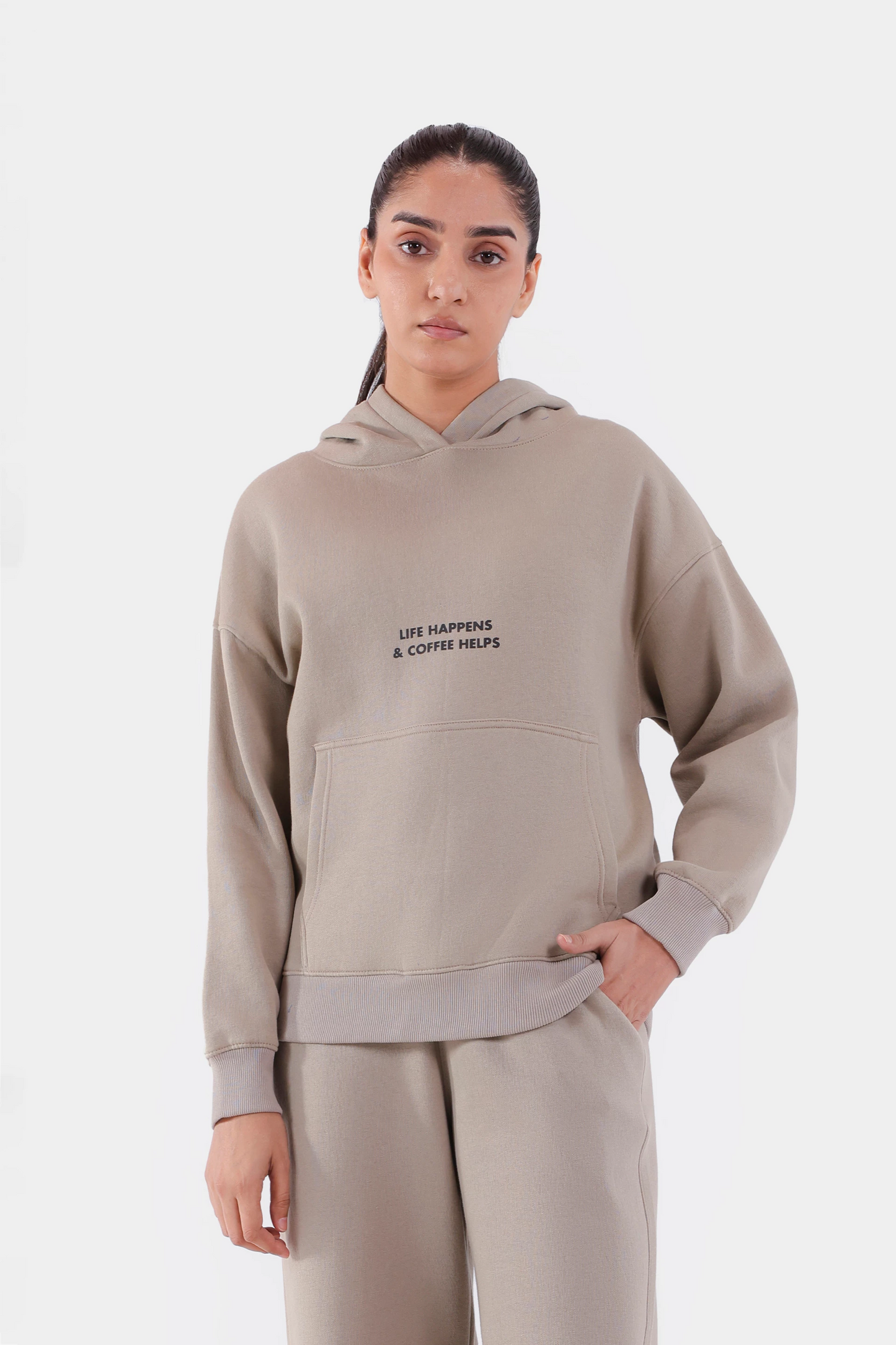 Slogan Printed Hoodie - Cougar Clothing