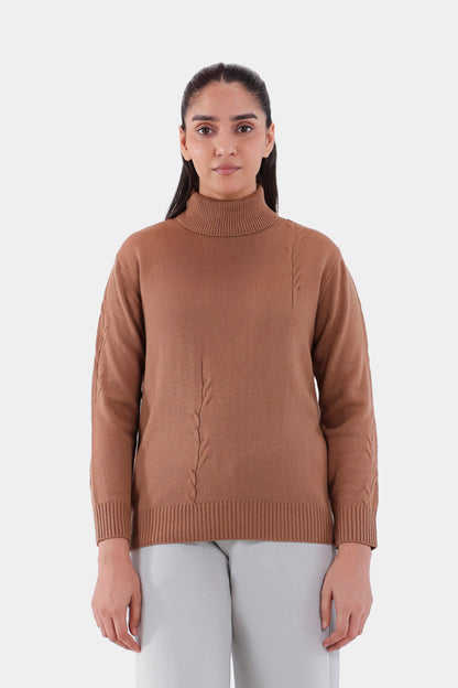 Roll Neck Knit Sweater - Cougar Clothing