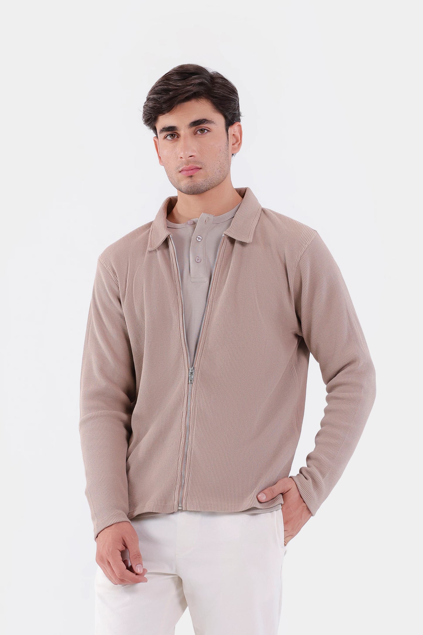 Waffle Knit Jacket - Cougar Clothing