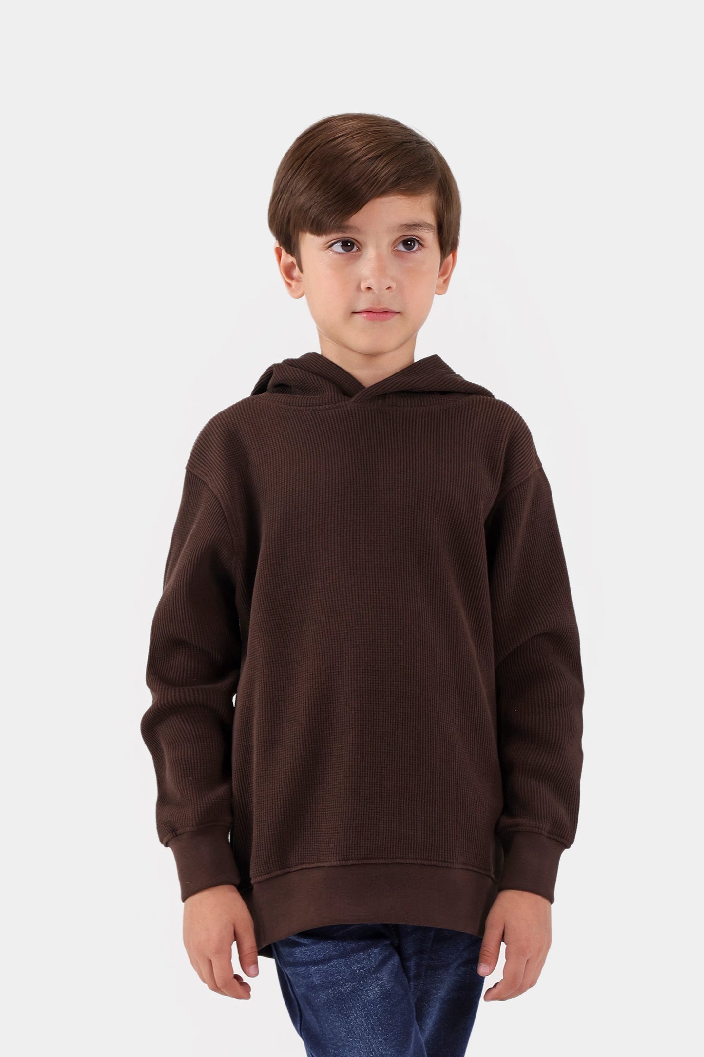 Waffle Knit Hoodie - Cougar Clothing