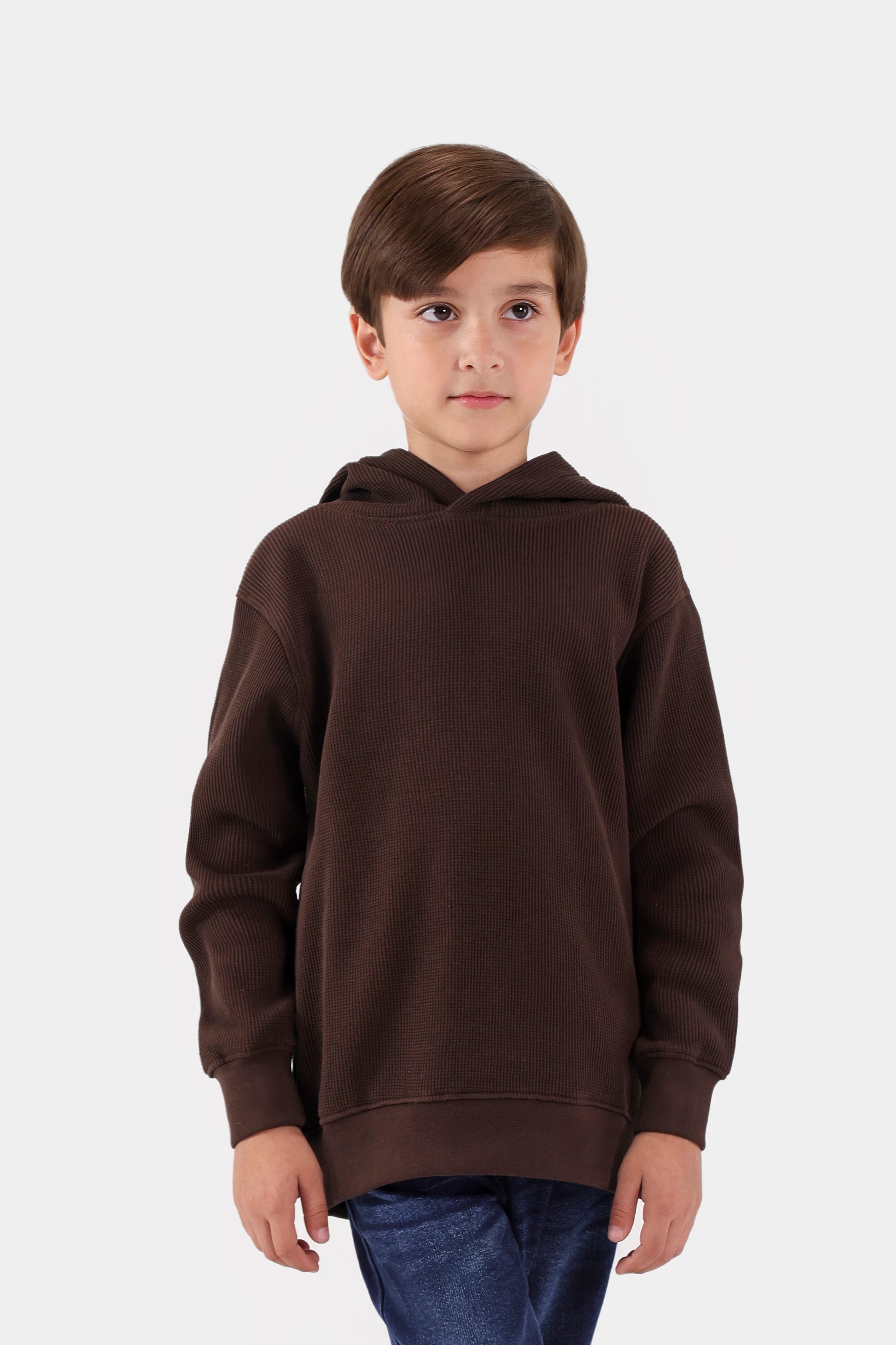 Waffle Knit Hoodie - Cougar Clothing