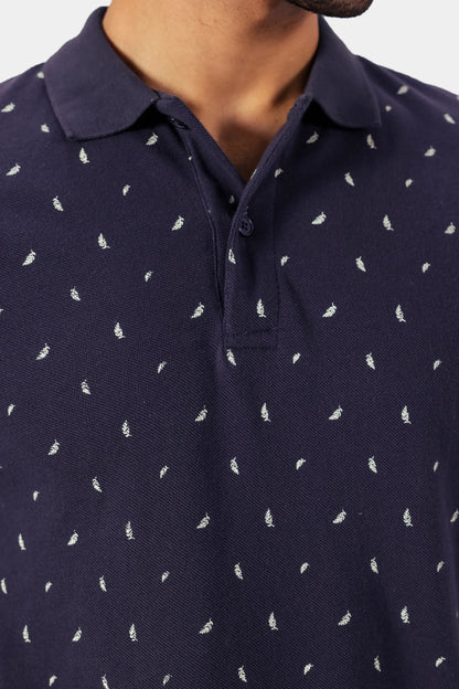 All-Over Printed Relaxed Polo - Cougar Clothing