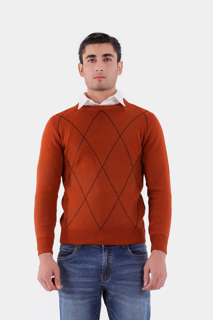 Argyle Knit Sweater - Cougar Clothing