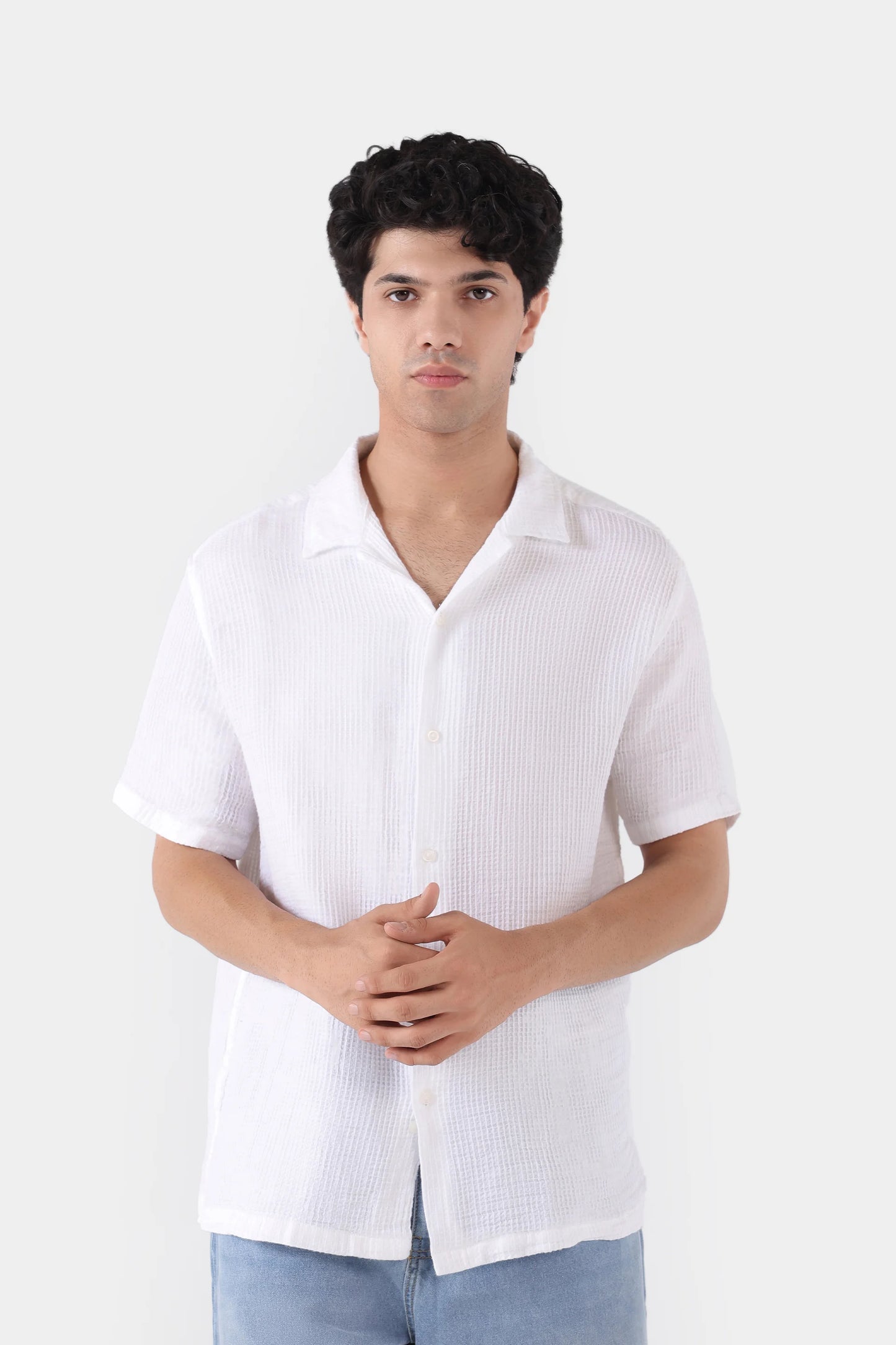 Textured Resort Collar Shirt - Cougar Clothing