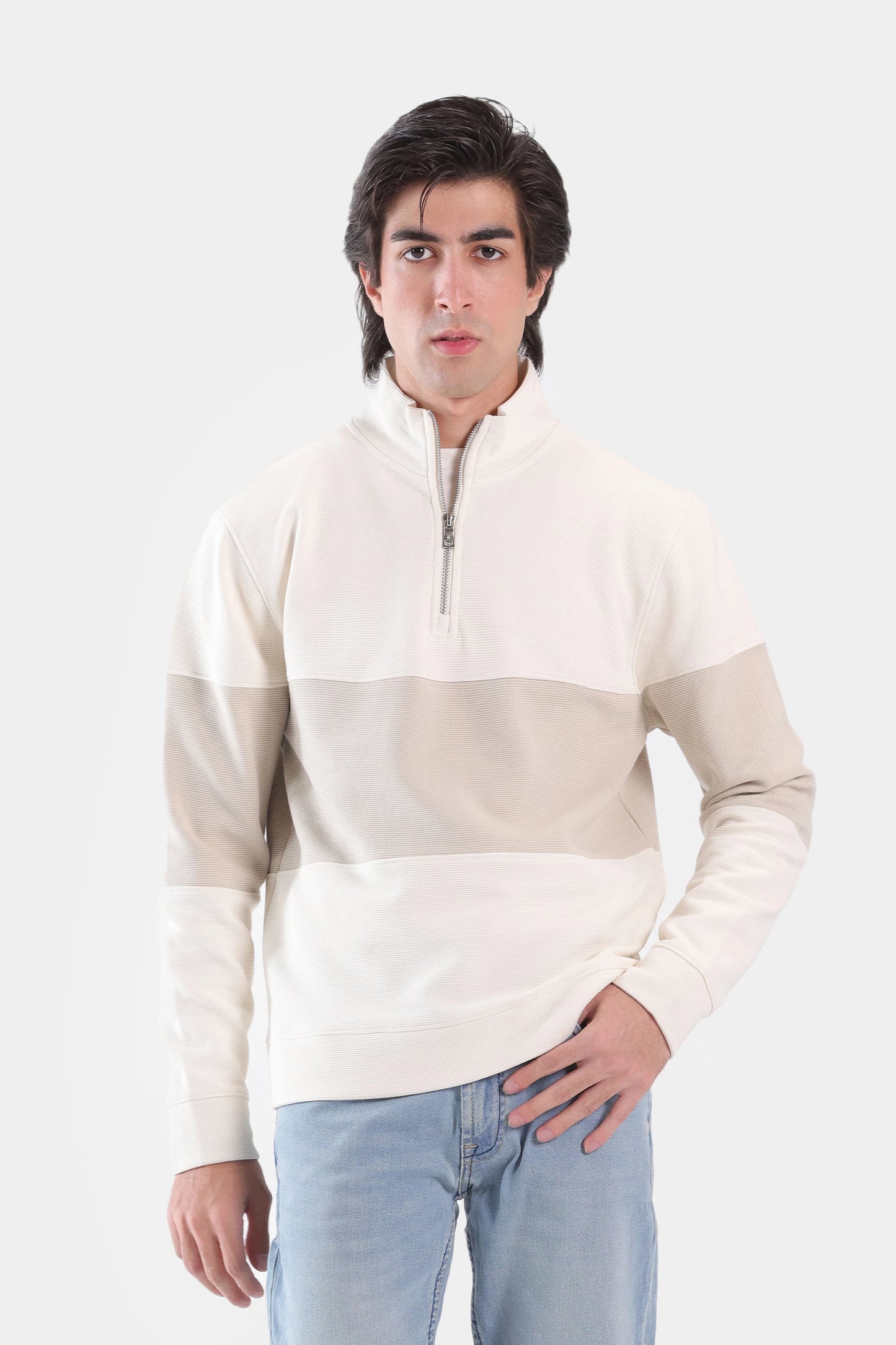 Relaxed Color Block Sweatshirt - Cougar Clothing