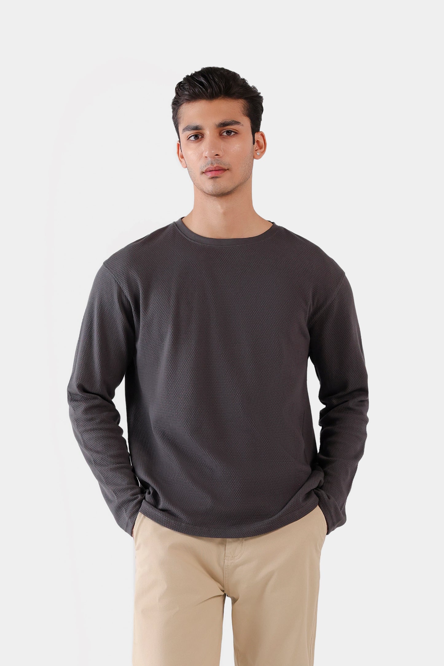 Popcorn Knit T-Shirt - Cougar Clothing