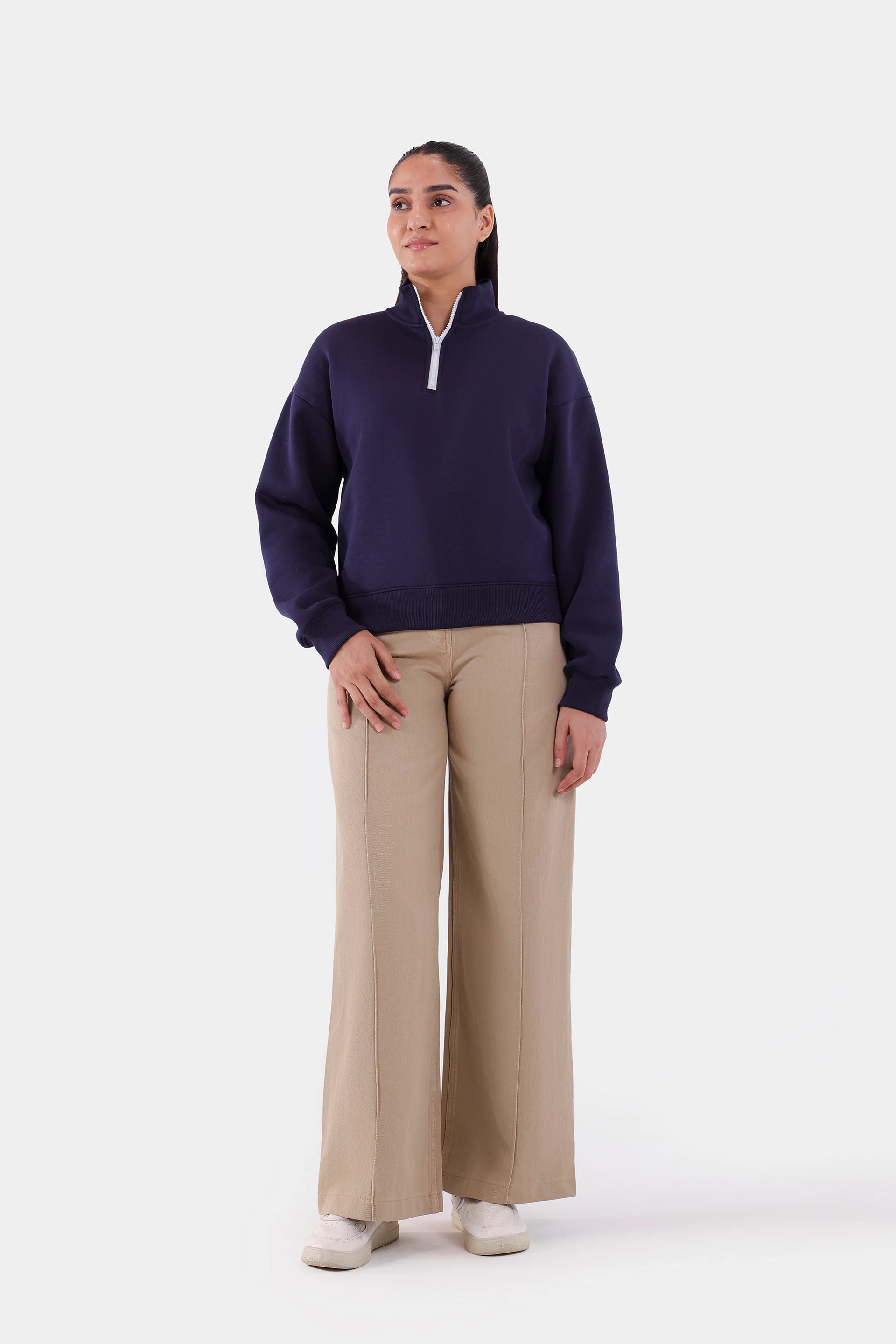 Fleece Quarter Zip Sweatshirt - Cougar Clothing