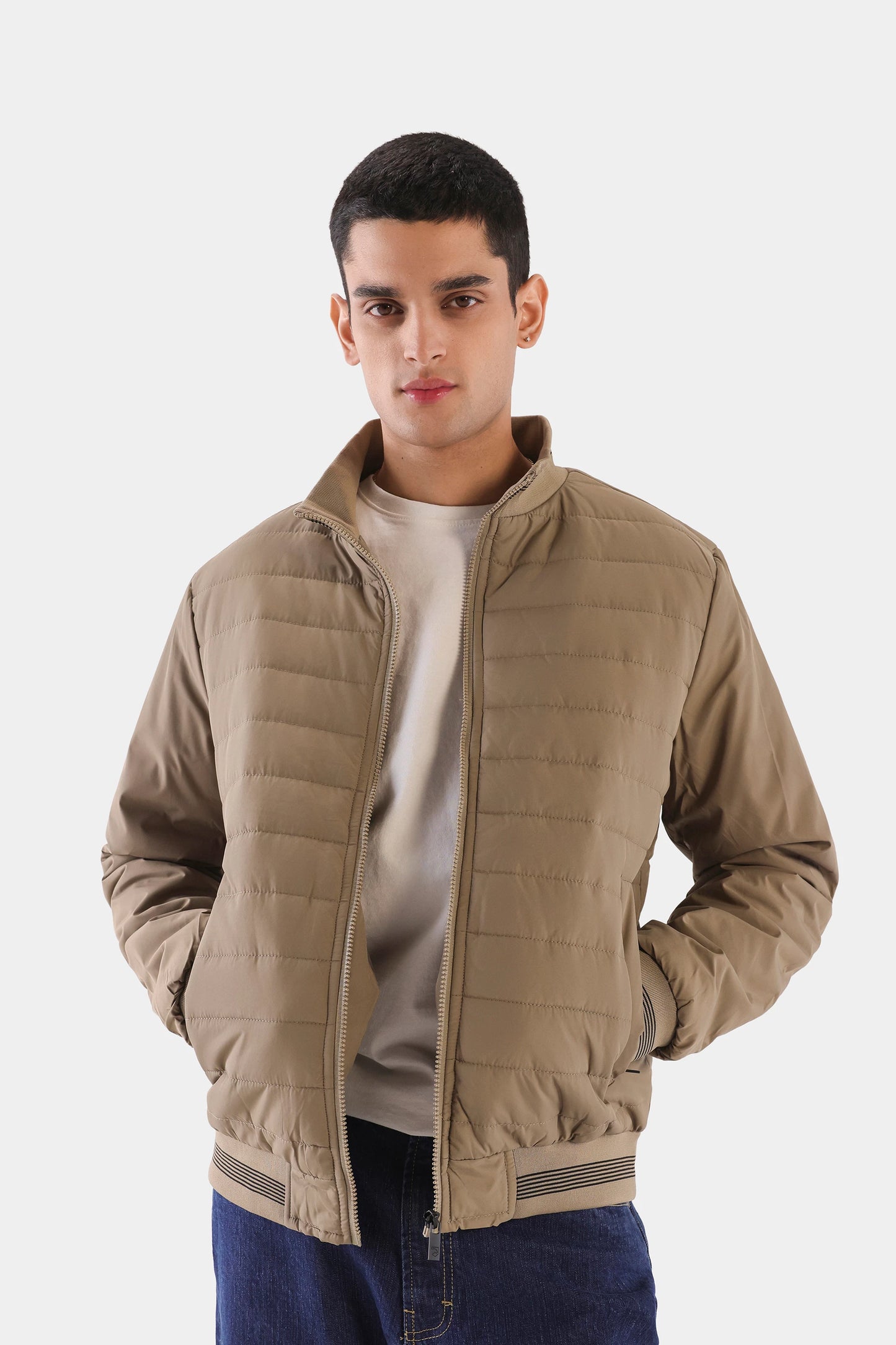 Quilted Mock Neck Jacket - Cougar Clothing