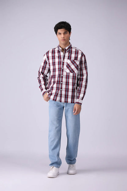 Baggy Fit Checkered Shirt - Cougar Clothing