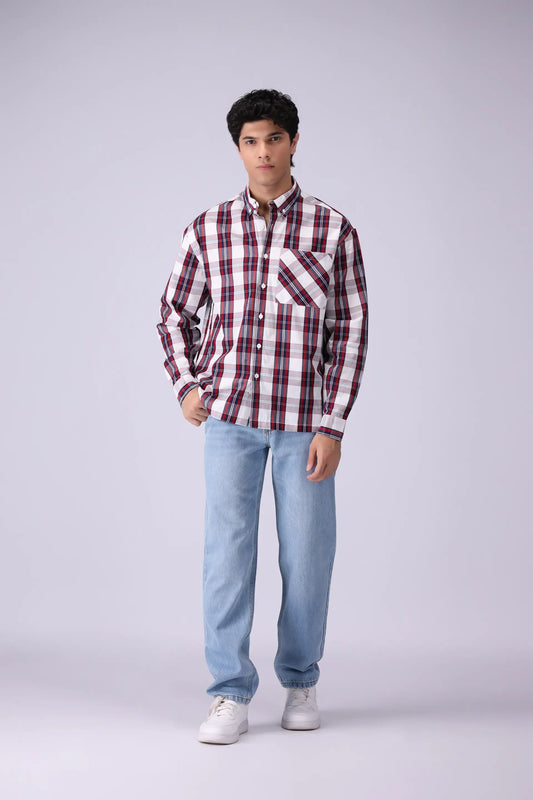 Baggy Fit Checkered Shirt - Cougar Clothing