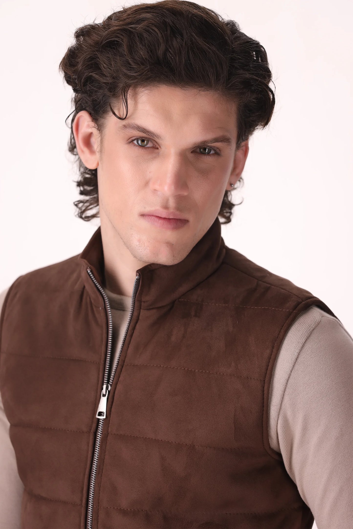 Quilted Suede Gilet - Cougar Clothing