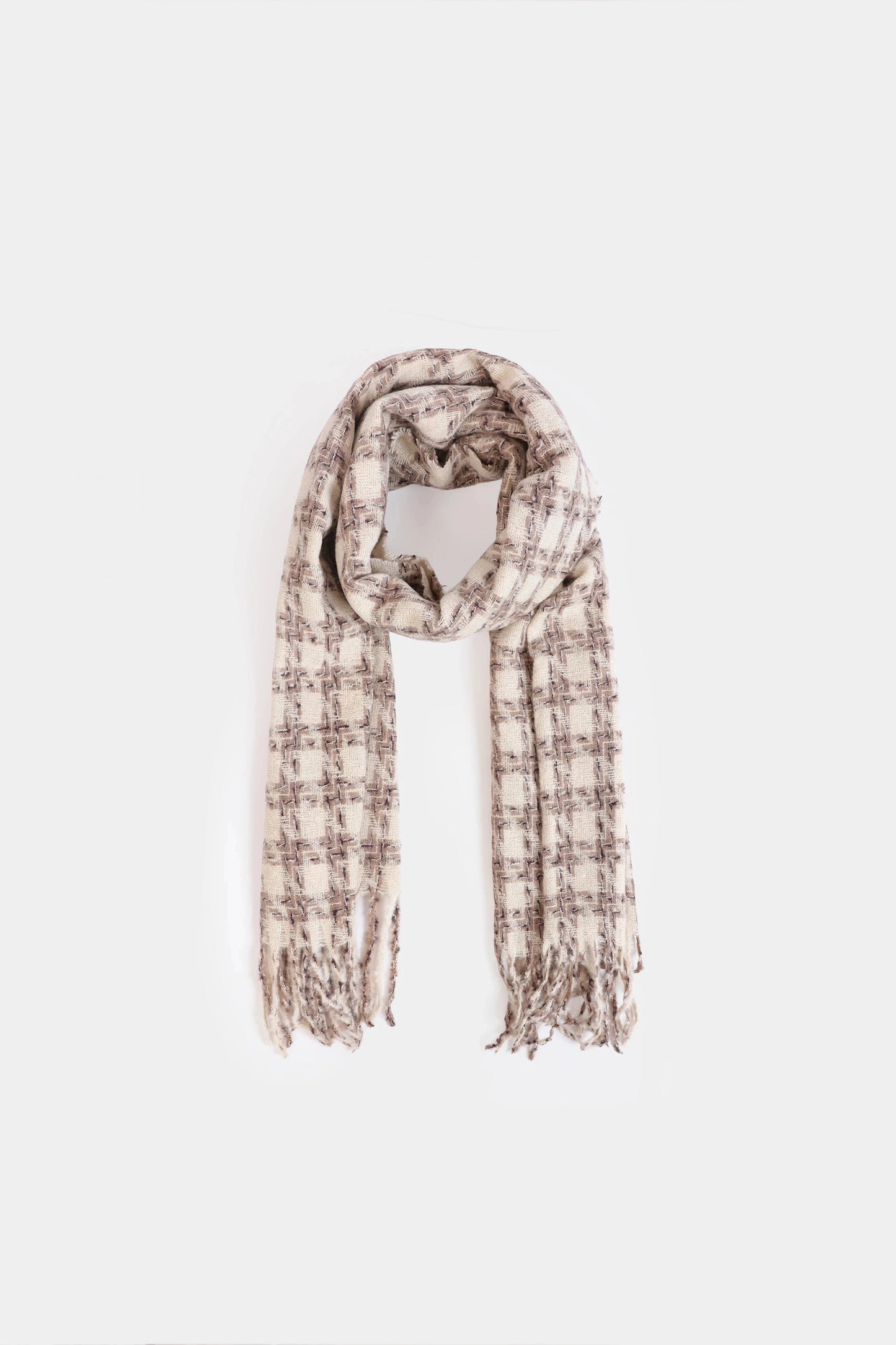 Checkered Knitted Shawl - Cougar Clothing