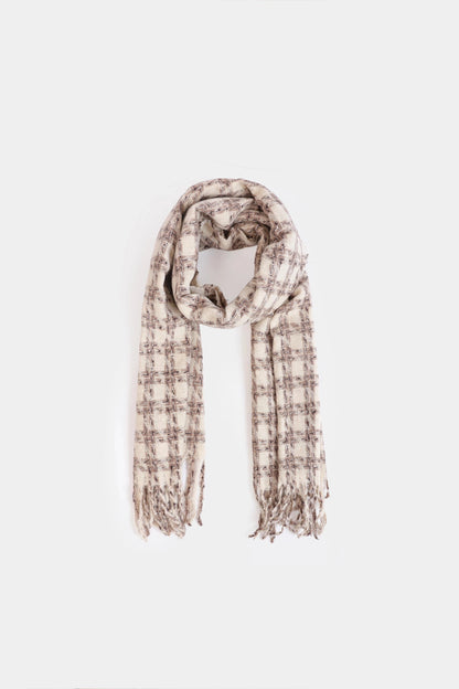 Checkered Knitted Shawl - Cougar Clothing