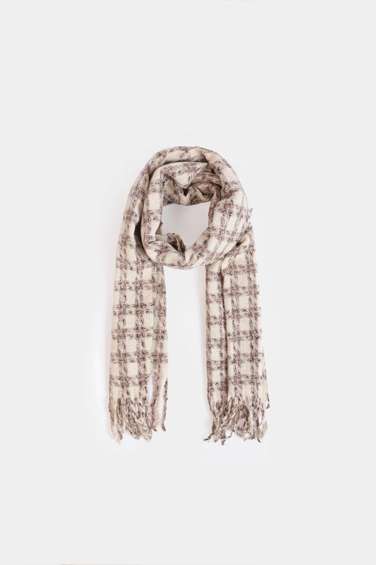 Checkered Knitted Shawl - Cougar Clothing