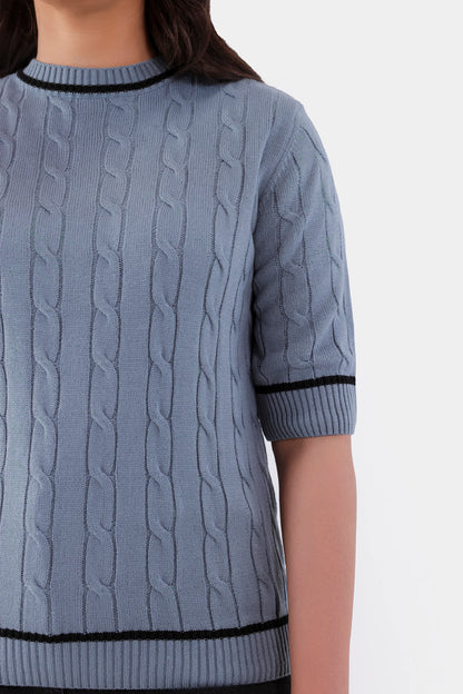 Short Sleeved Knit Sweater - Cougar Clothing