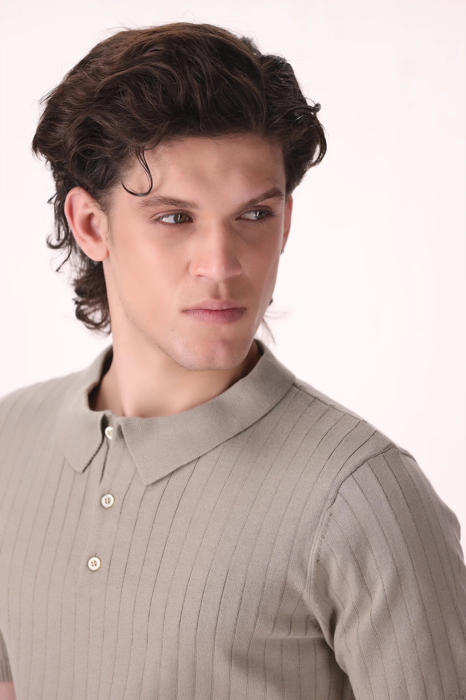 Rib Knit Polo - Cougar Clothing