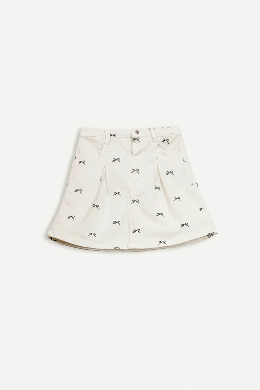 Embroidered Denim Skirt - Cougar Clothing