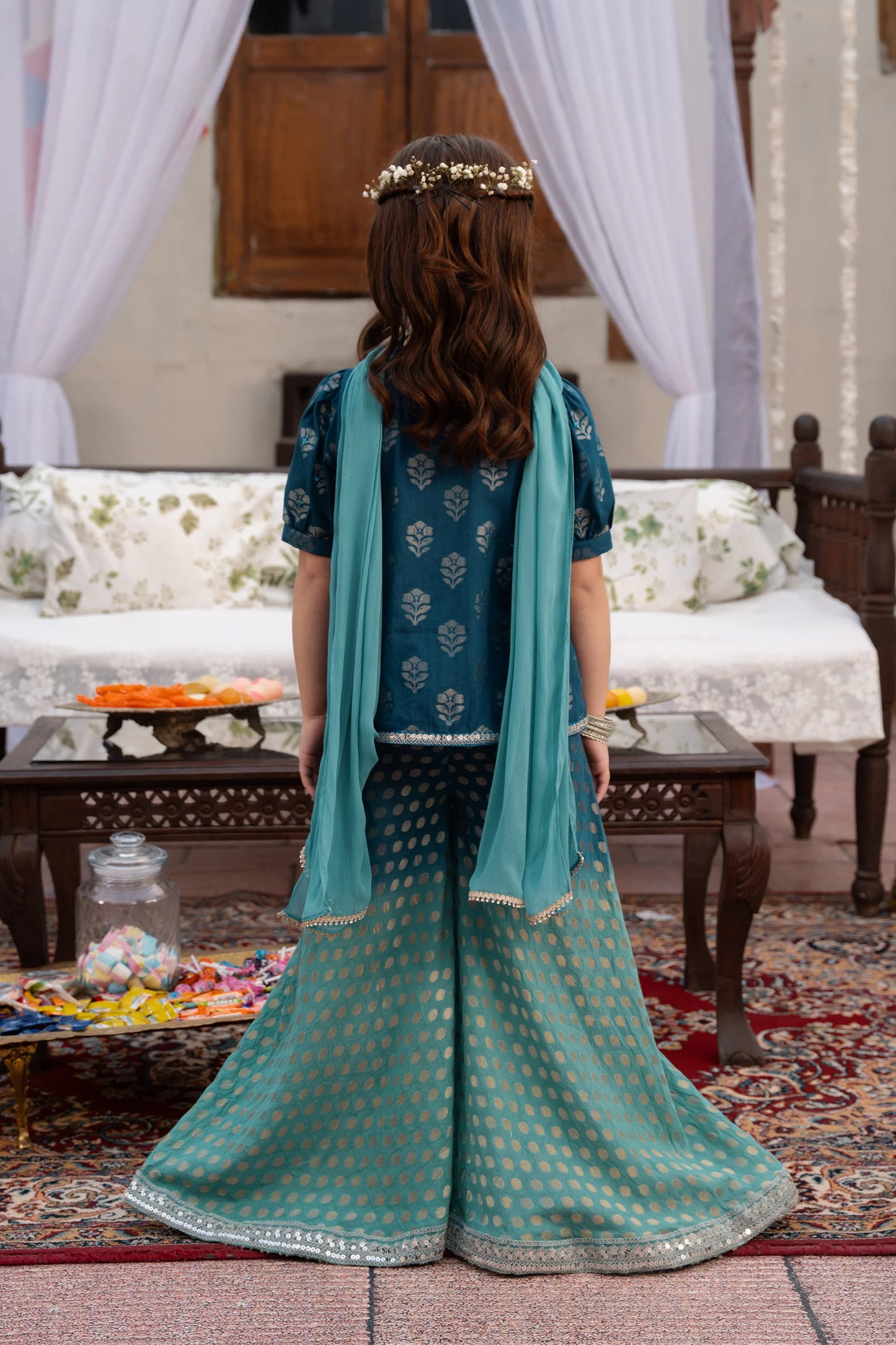 Jamawar Sharara Set - Cougar Clothing