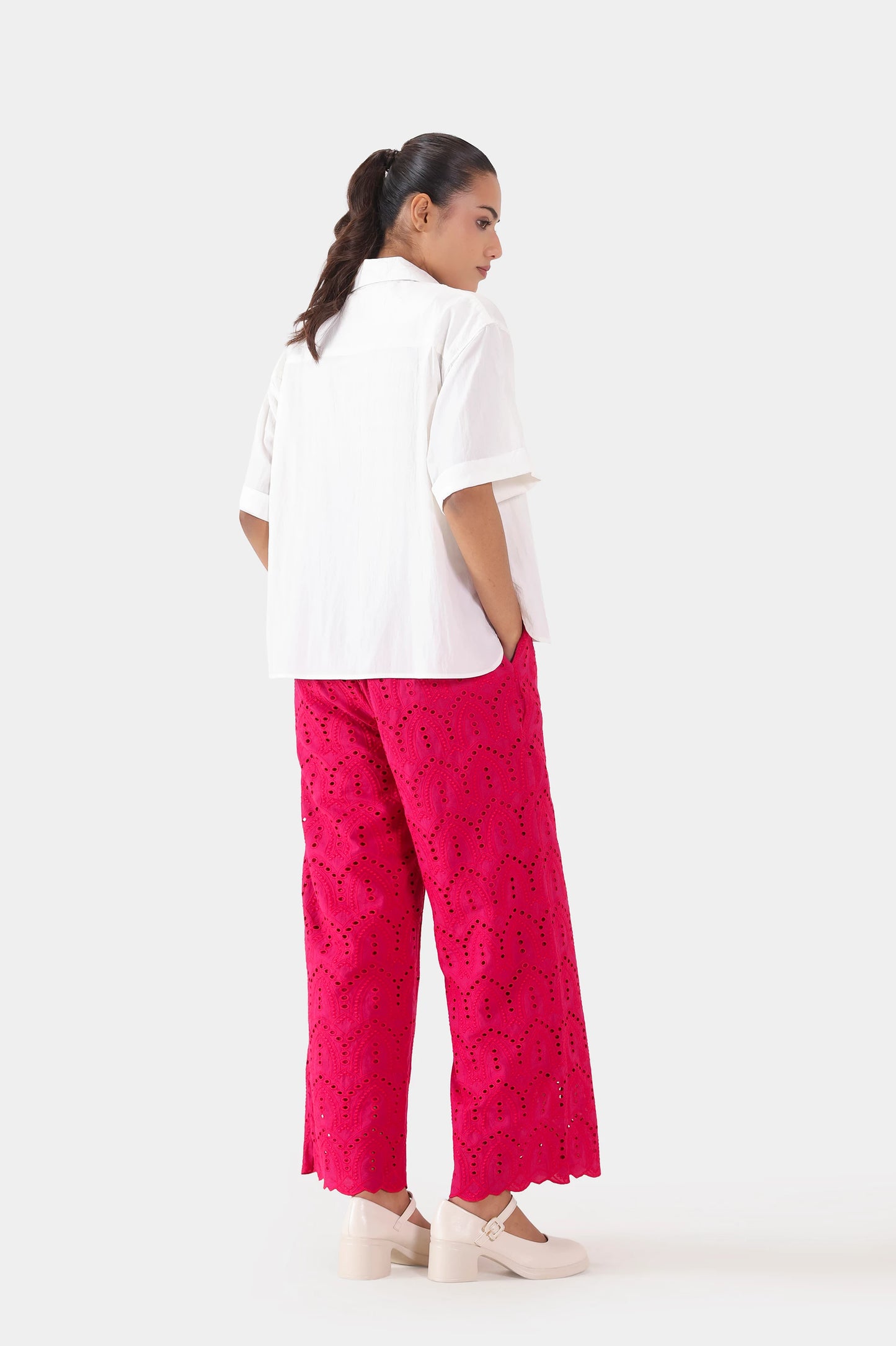 Schiffli Embroidered Trousers - Cougar Clothing