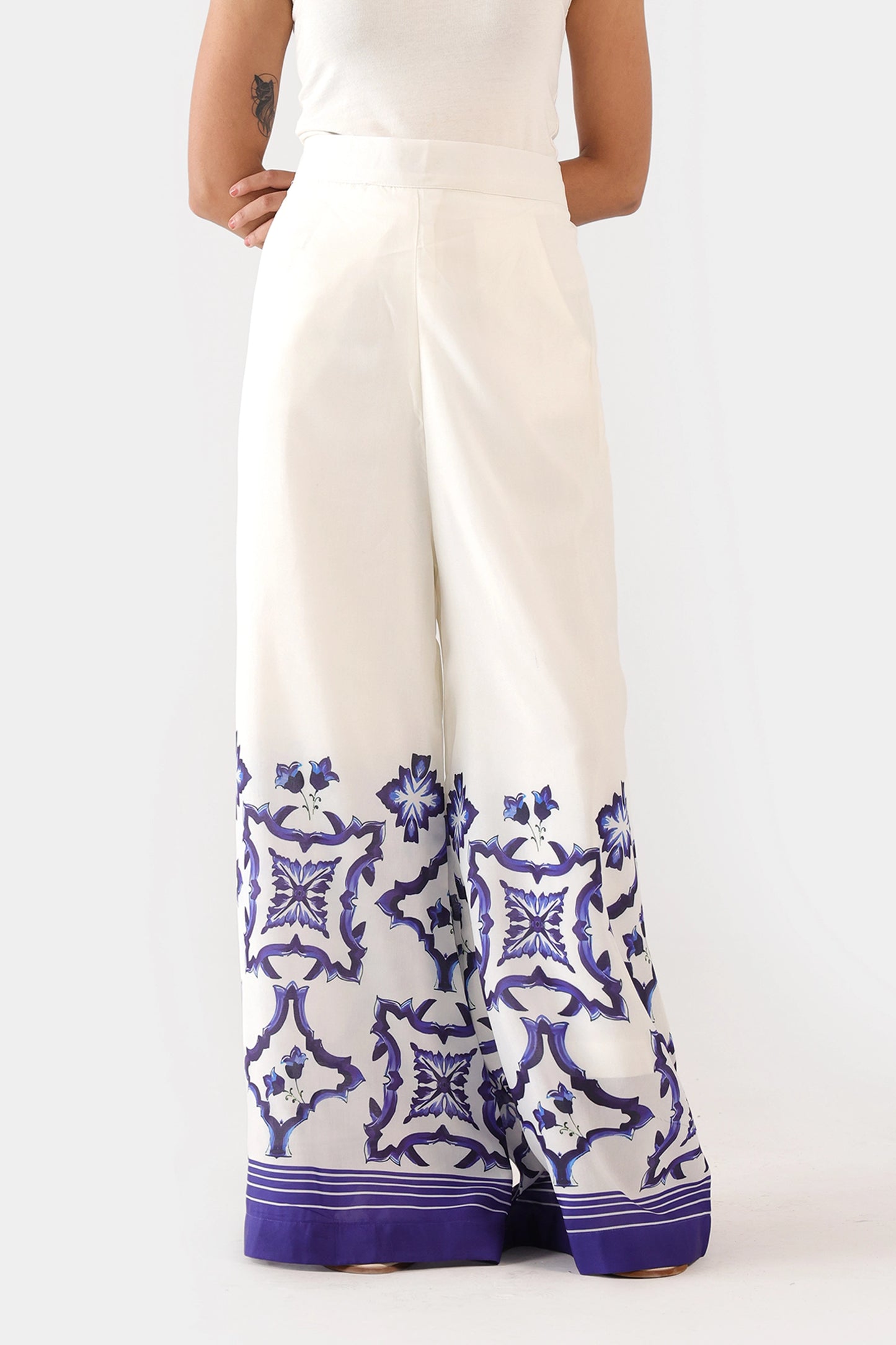 Printed Palazzo Trousers - Cougar Clothing