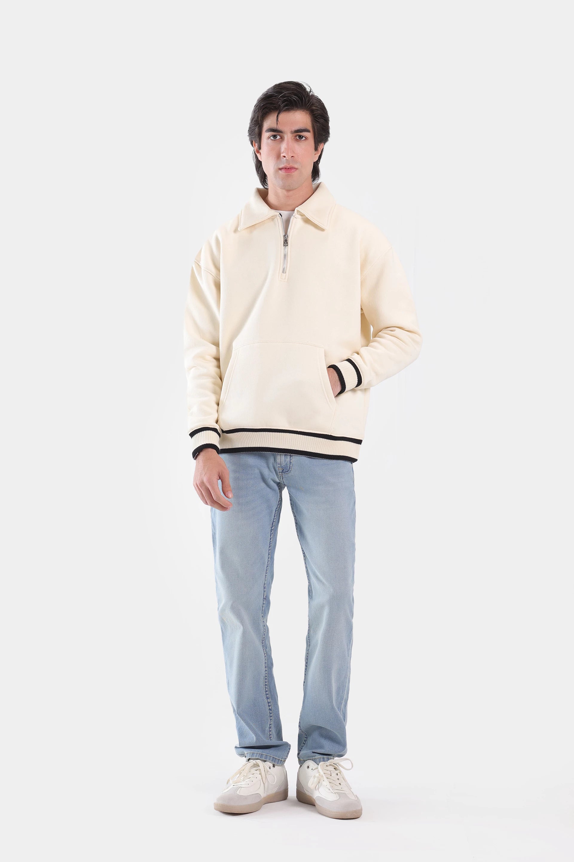 Quarter Zip Fleece Sweatshirt - Cougar Clothing