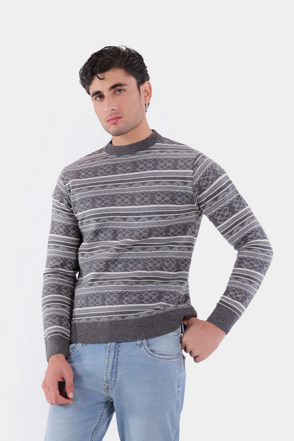 Jacquard Knit Sweater - Cougar Clothing