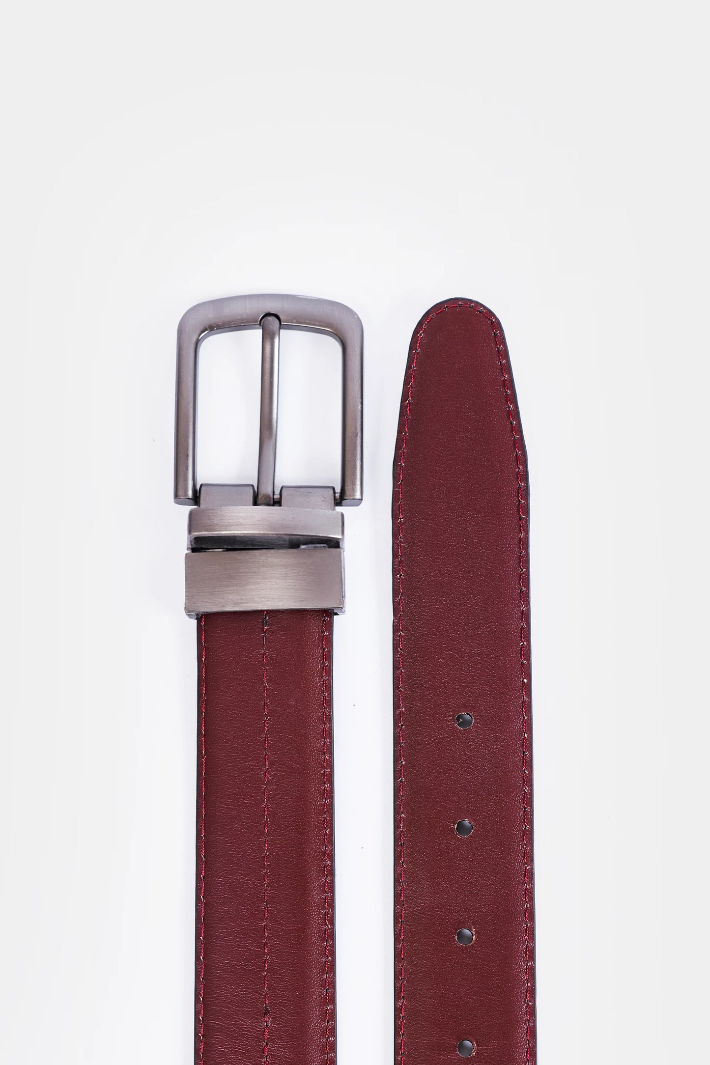 Reversible Belt With Silver Buckle - Cougar Clothing