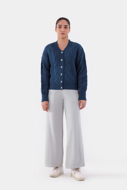 Cable Knit Cardigan - Cougar Clothing