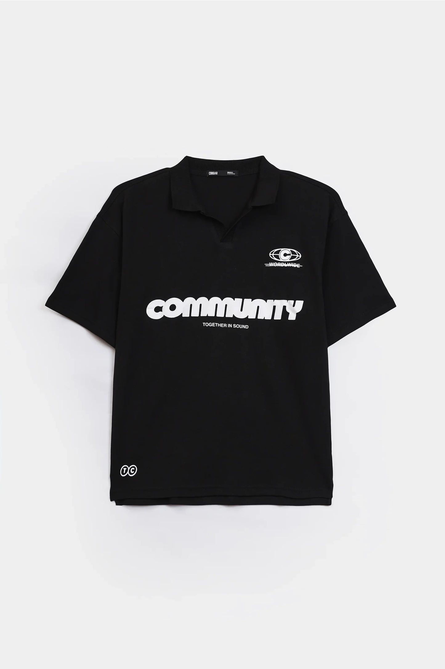 Text Print Johnny Collar Polo - Cougar Clothing