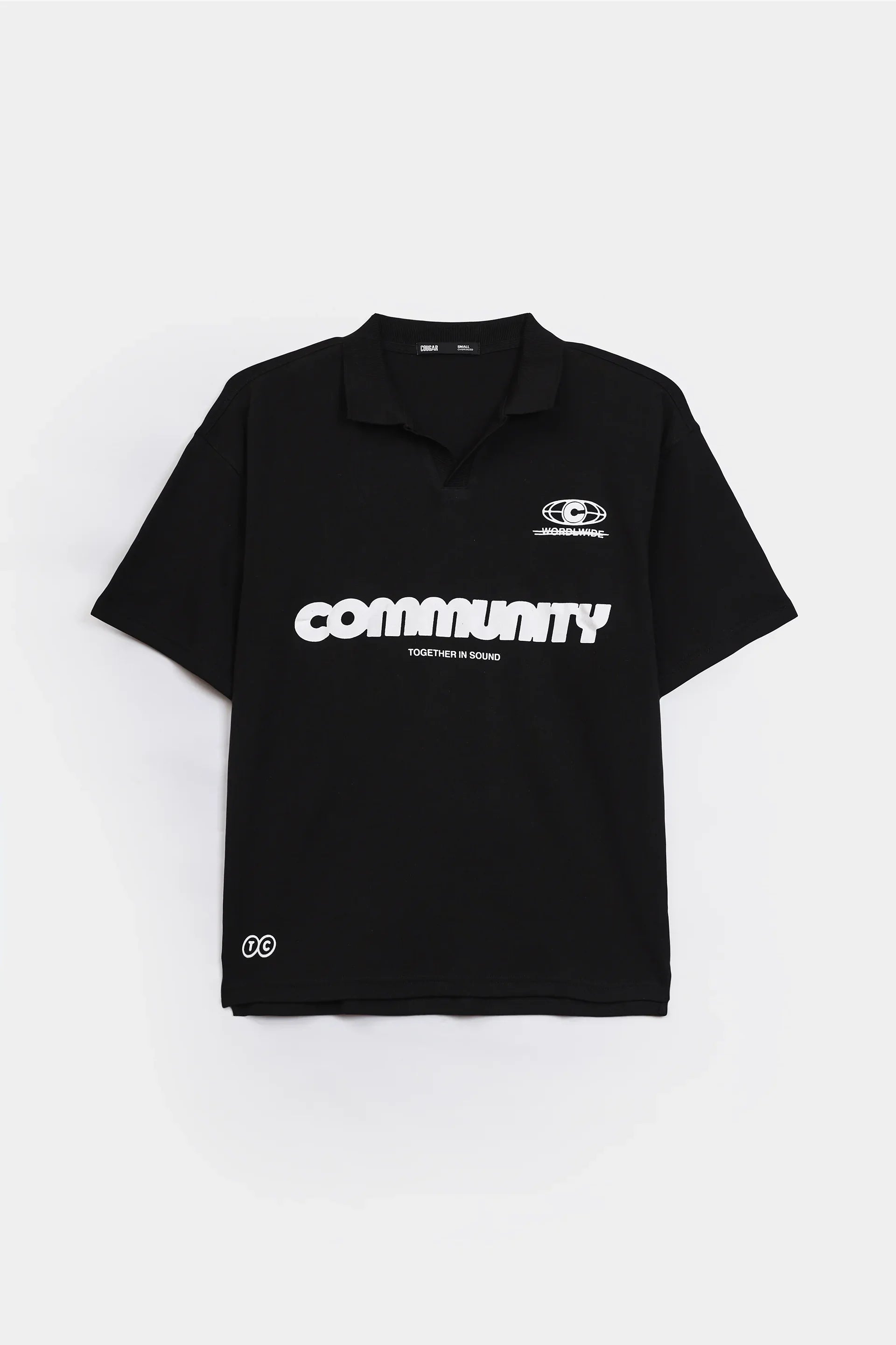 Text Print Johnny Collar Polo - Cougar Clothing