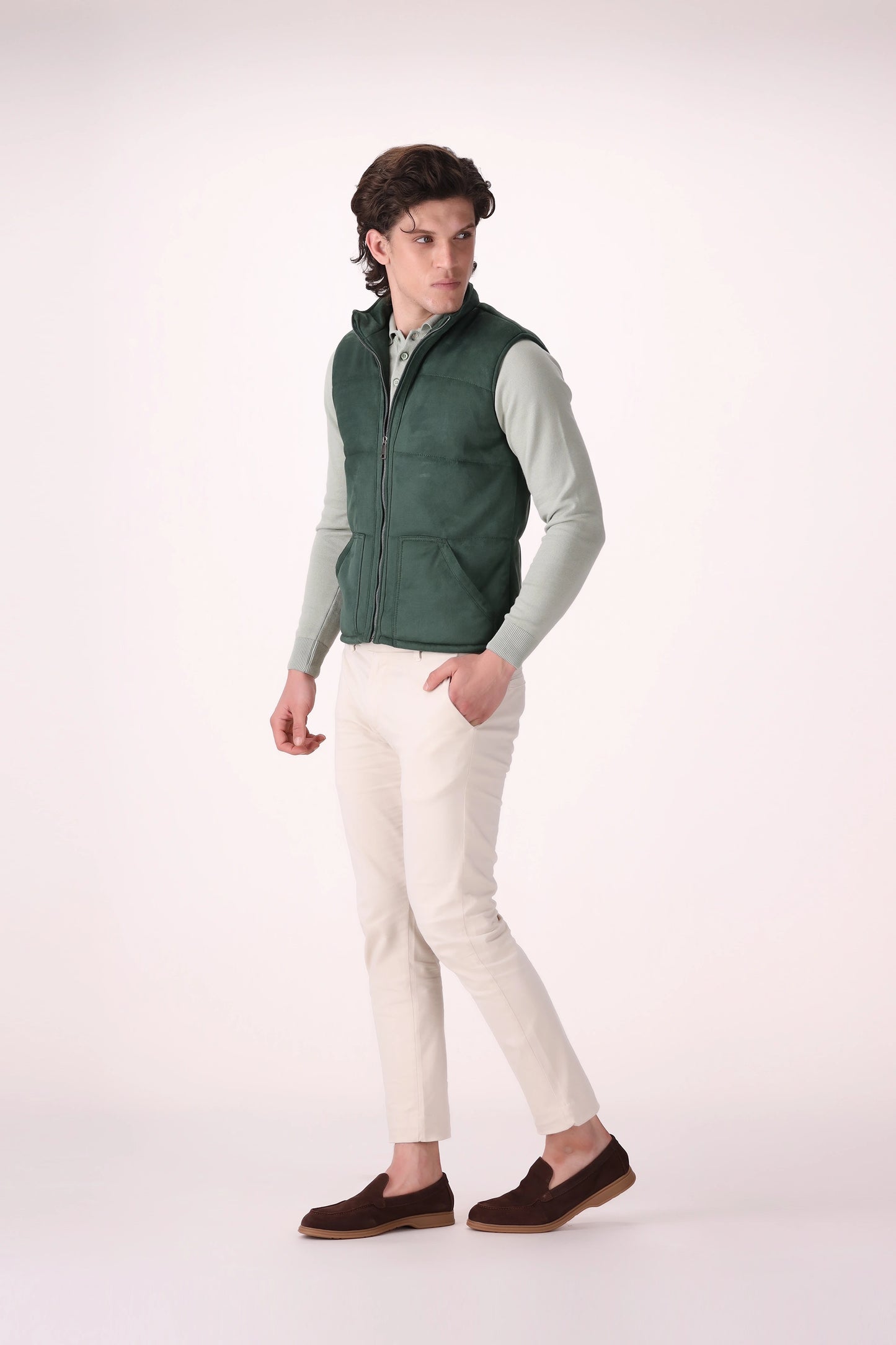 Quilted Suede Gilet - Cougar Clothing