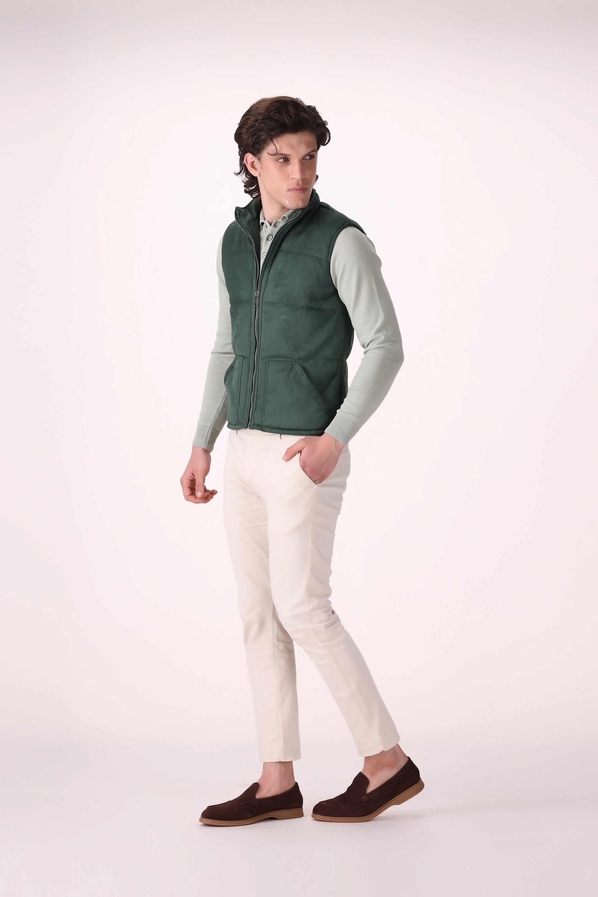 Quilted Suede Gilet - Cougar Clothing