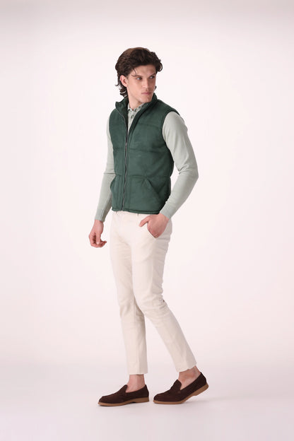 Quilted Suede Gilet - Cougar Clothing