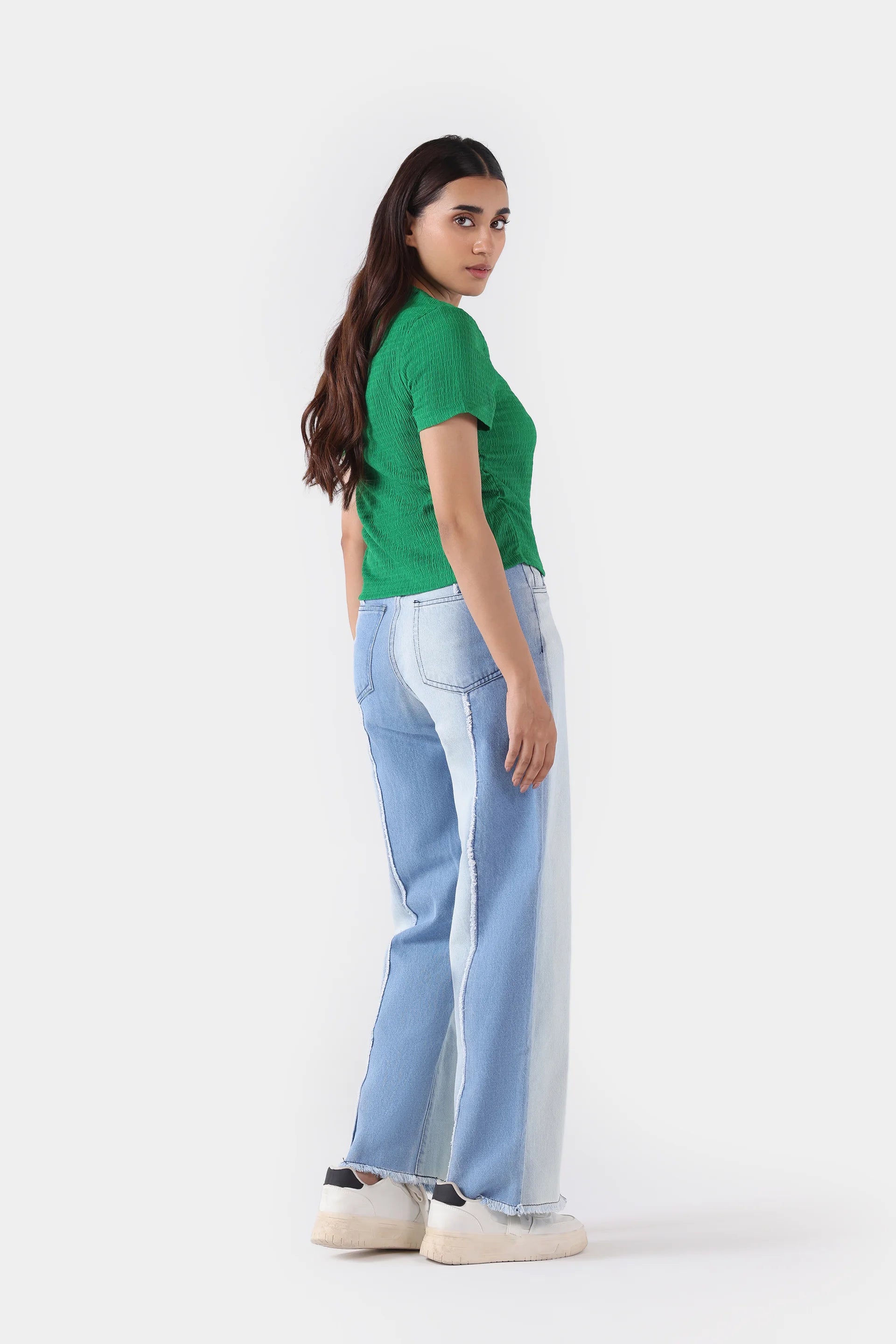 Straight Stretch Fit Two Tone Jeans - Cougar Clothing