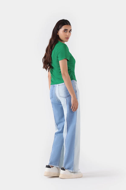 Straight Stretch Fit Two Tone Jeans - Cougar Clothing