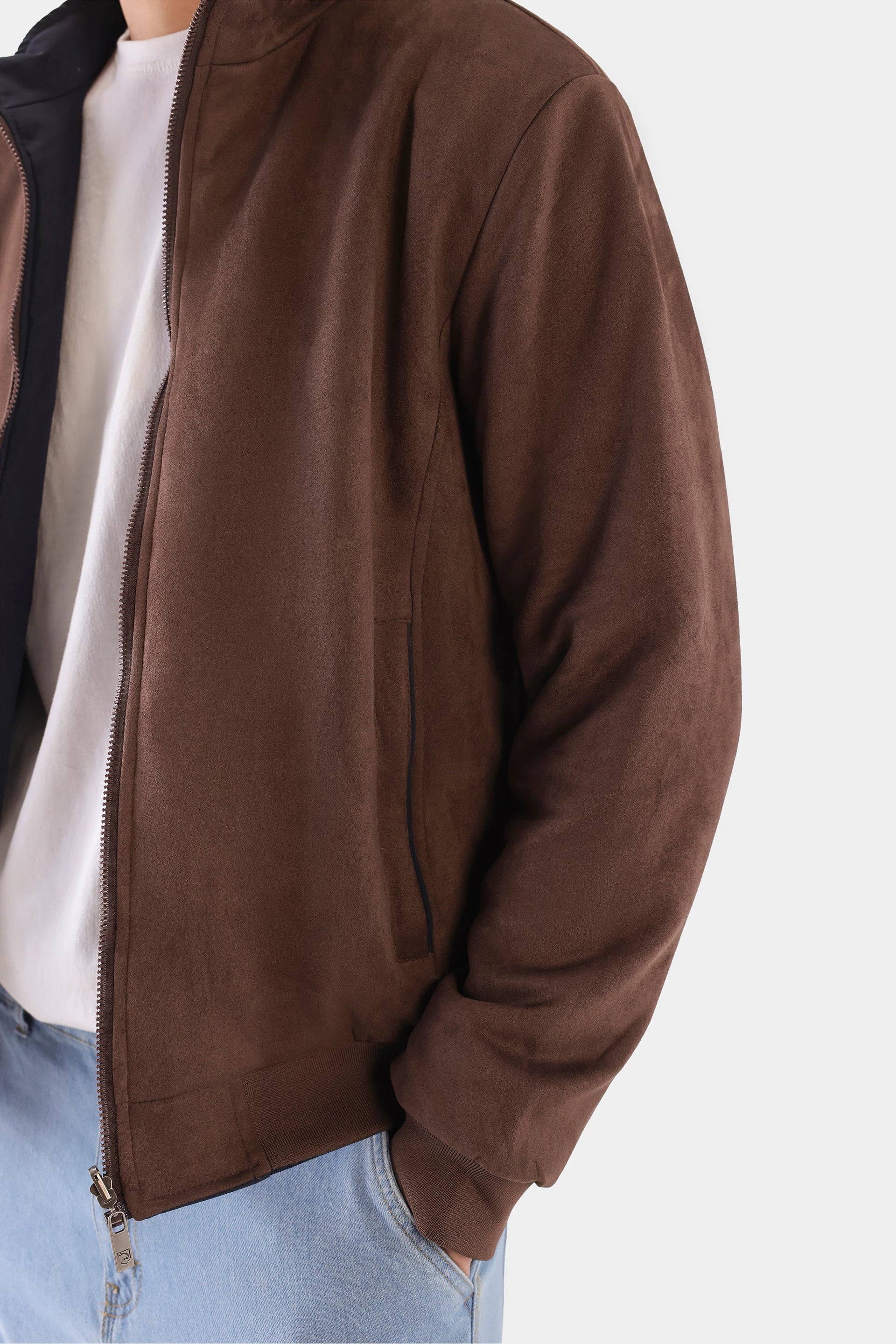 Double-Sided Mock Neck Jacket - Cougar Clothing