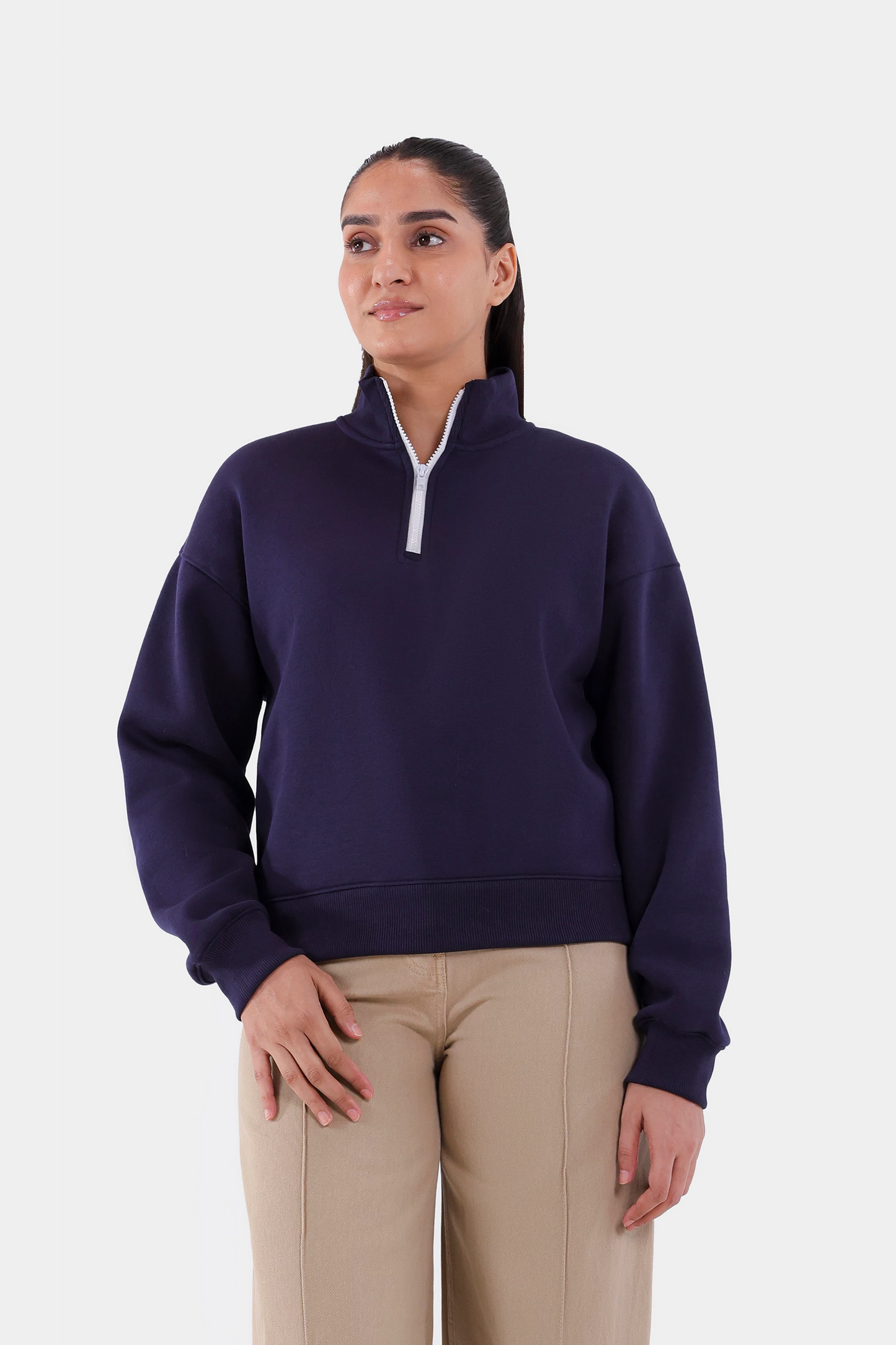Fleece Quarter Zip Sweatshirt - Cougar Clothing