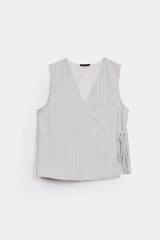 Striped Wrap Top - Cougar Clothing