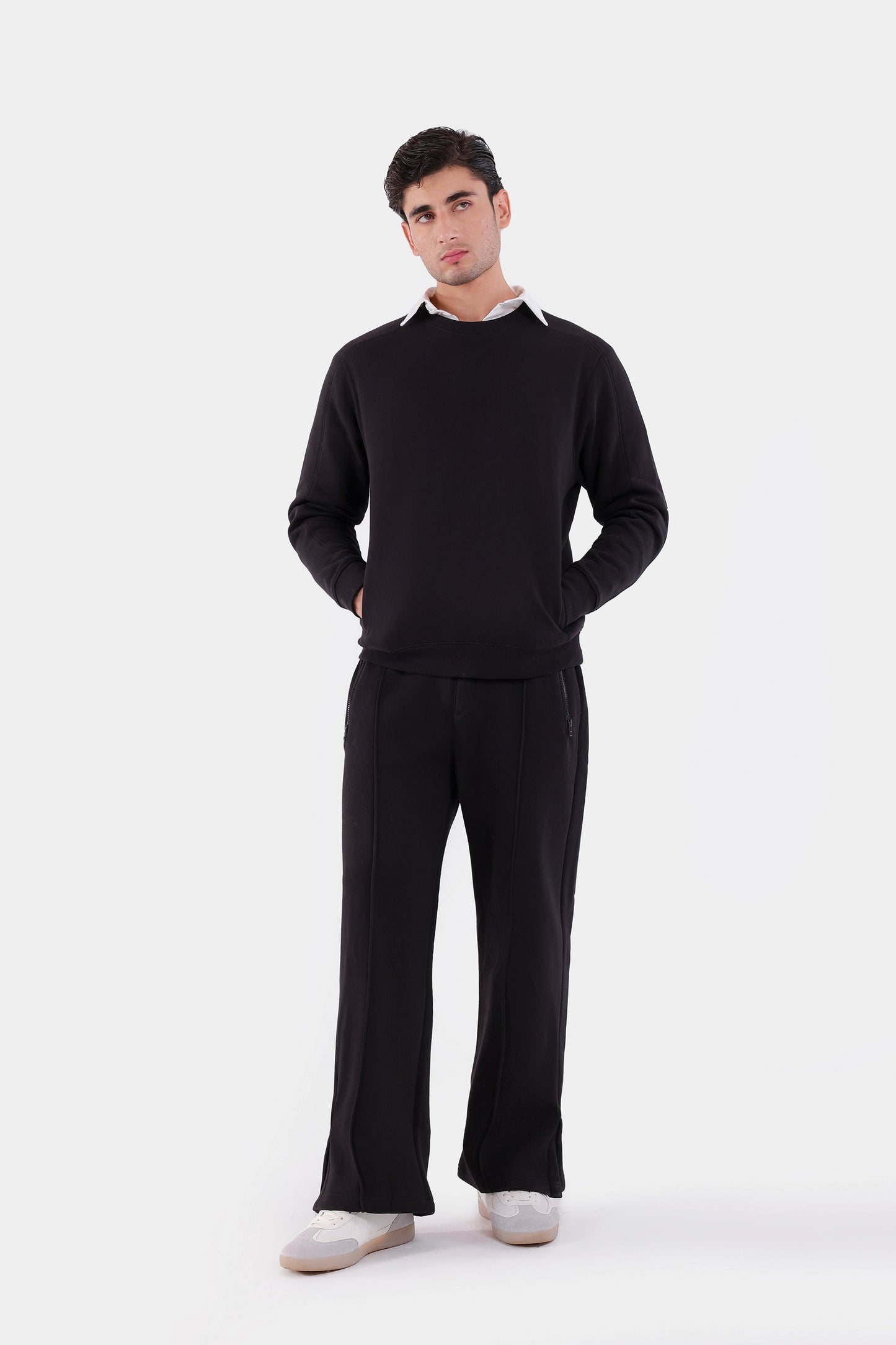 Pleated Trousers With Zipper Pockets - Cougar Clothing