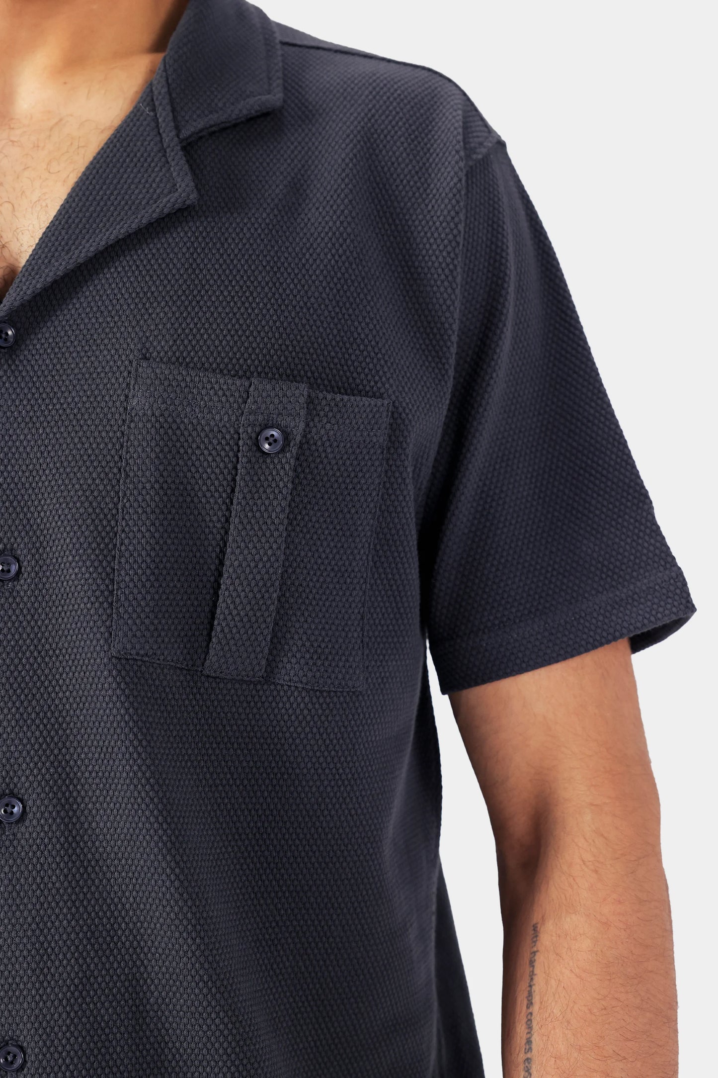 Boxy Popcorn-Knit Shirt - Cougar Clothing