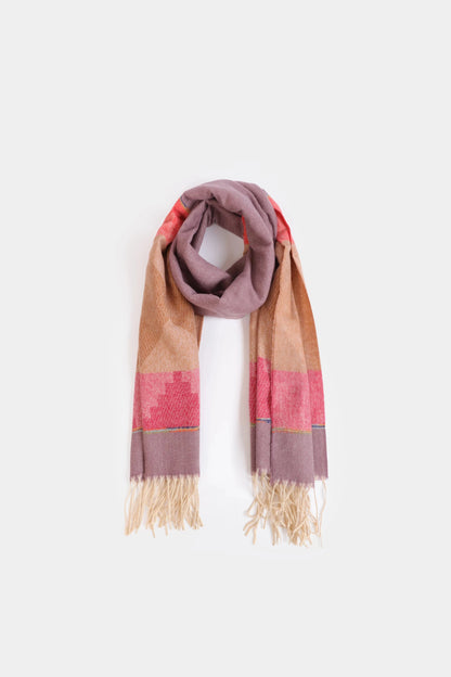 Color Block Knitted Shawl - Cougar Clothing