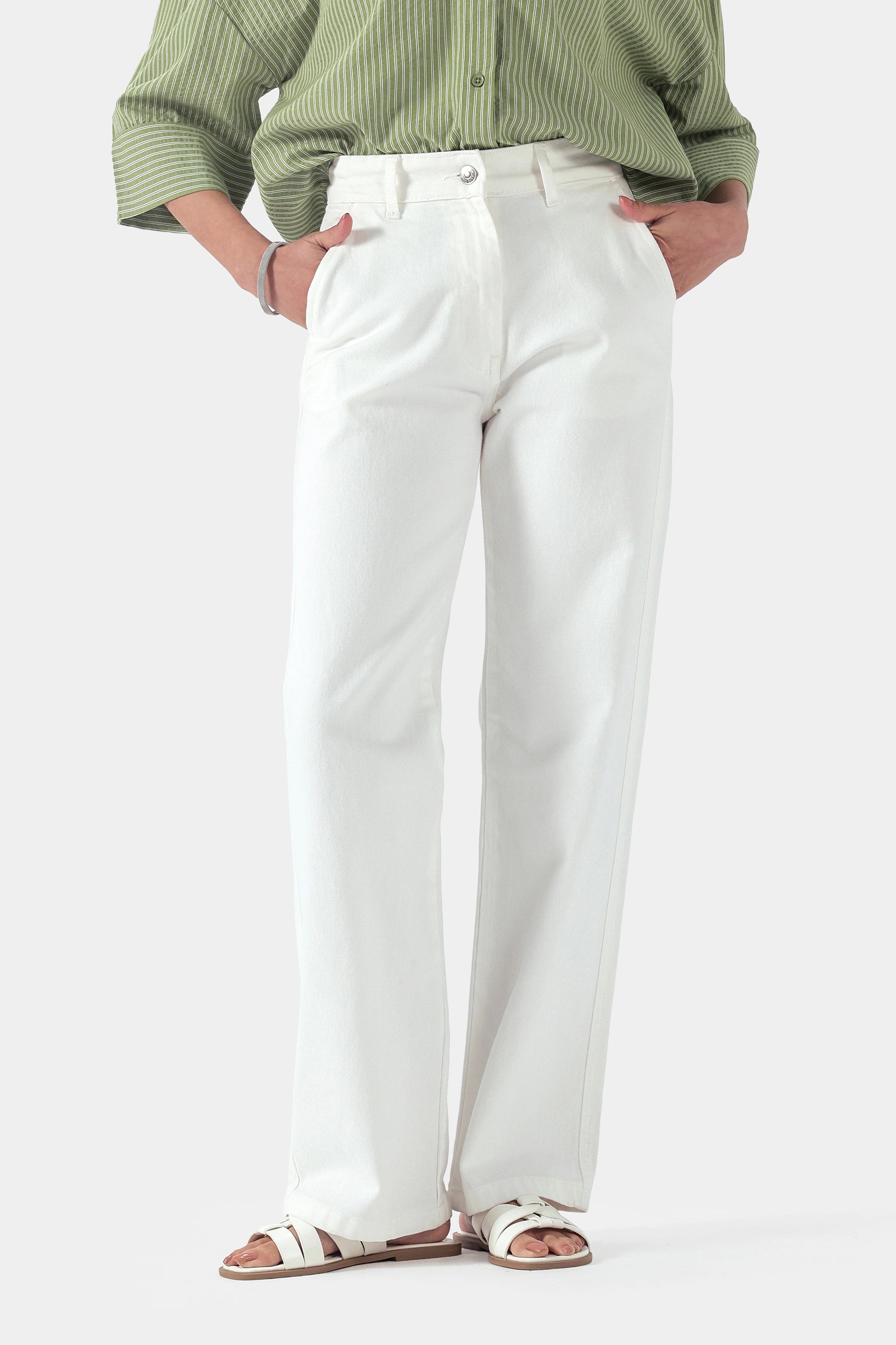 Wide High Waist Jeans - Cougar Clothing