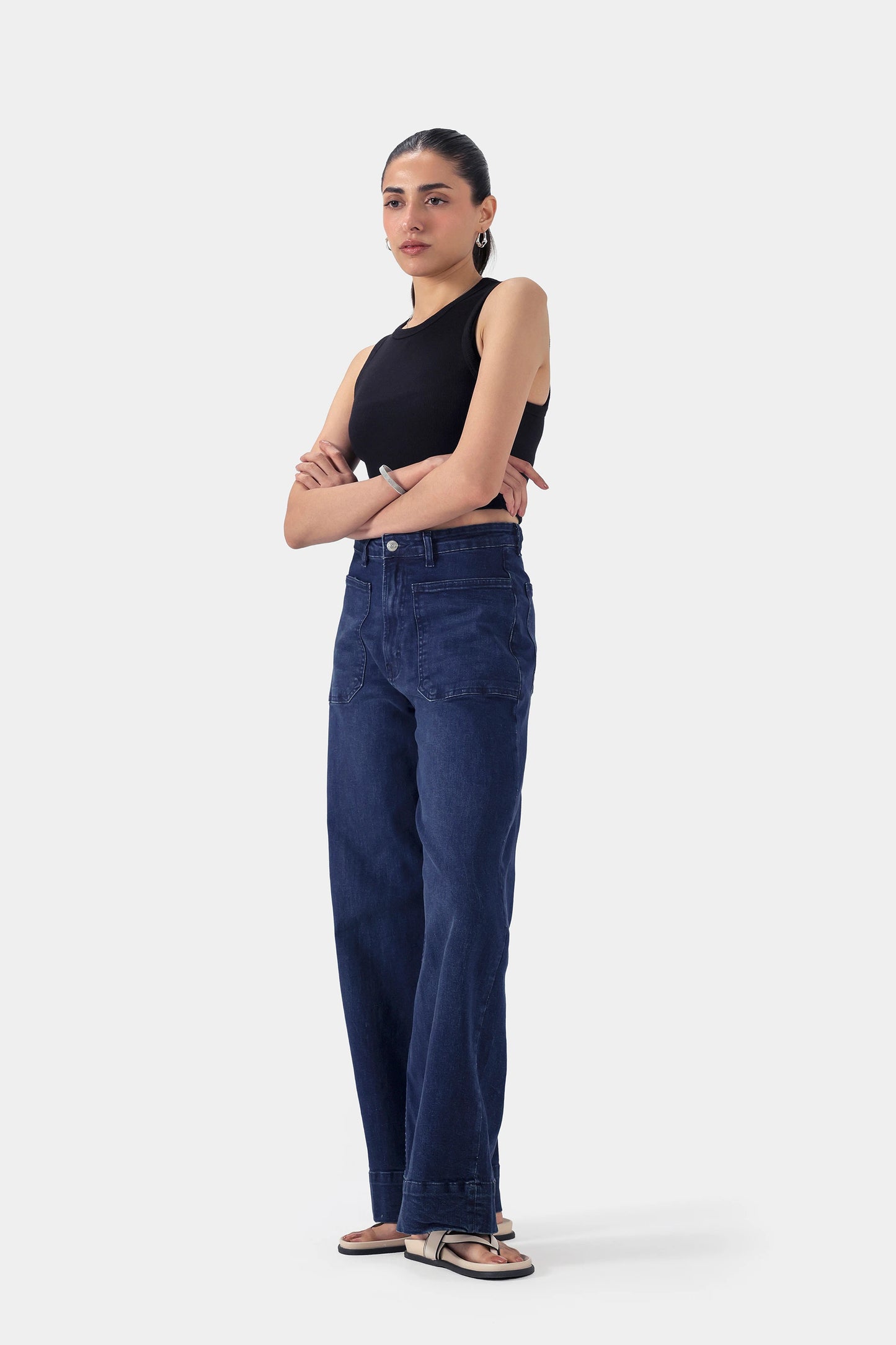 Front Patch-Pocket Jeans - Cougar Clothing