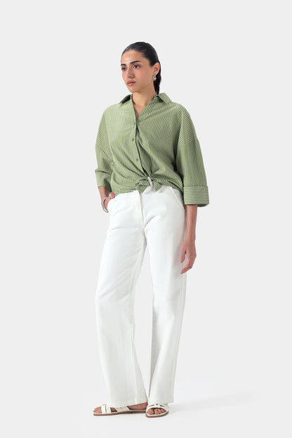 Pin-Striped Oversized Shirt - Cougar Clothing
