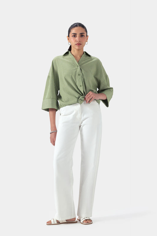 Pin-Striped Oversized Shirt - Cougar Clothing
