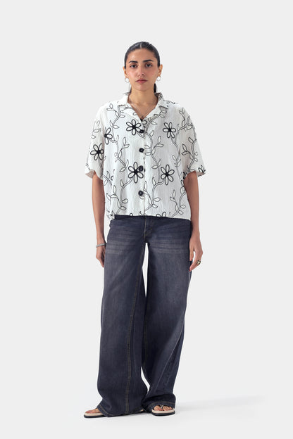 Embroidered Schiffli Shirt - Cougar Clothing