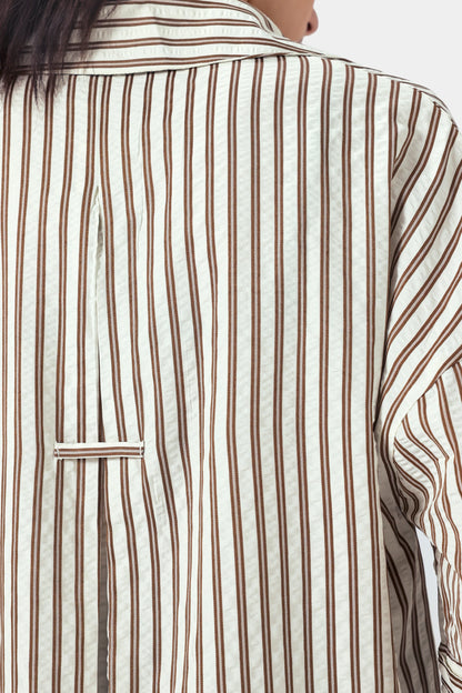 Pin-Striped Oversized Shirt - Cougar Clothing